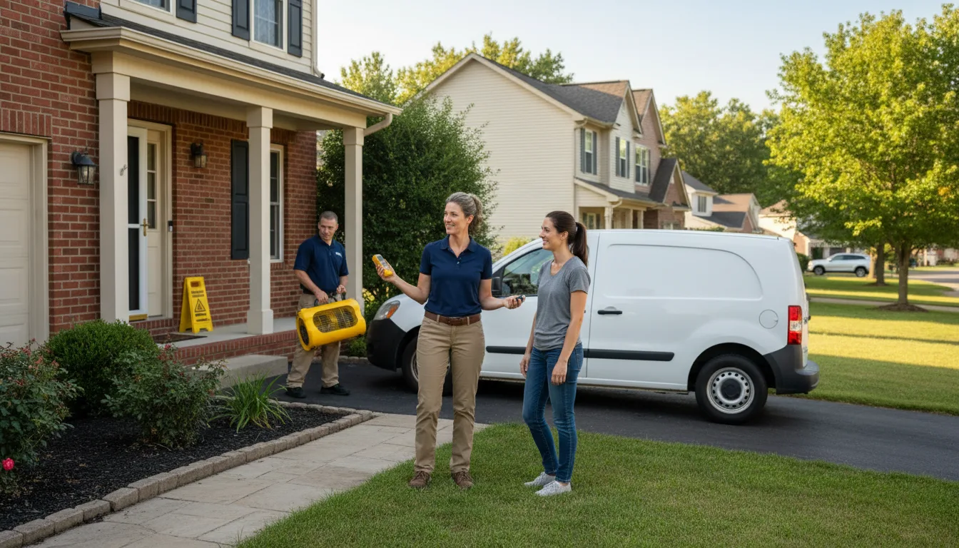 Residential water damage restoration in Montcalm, WV